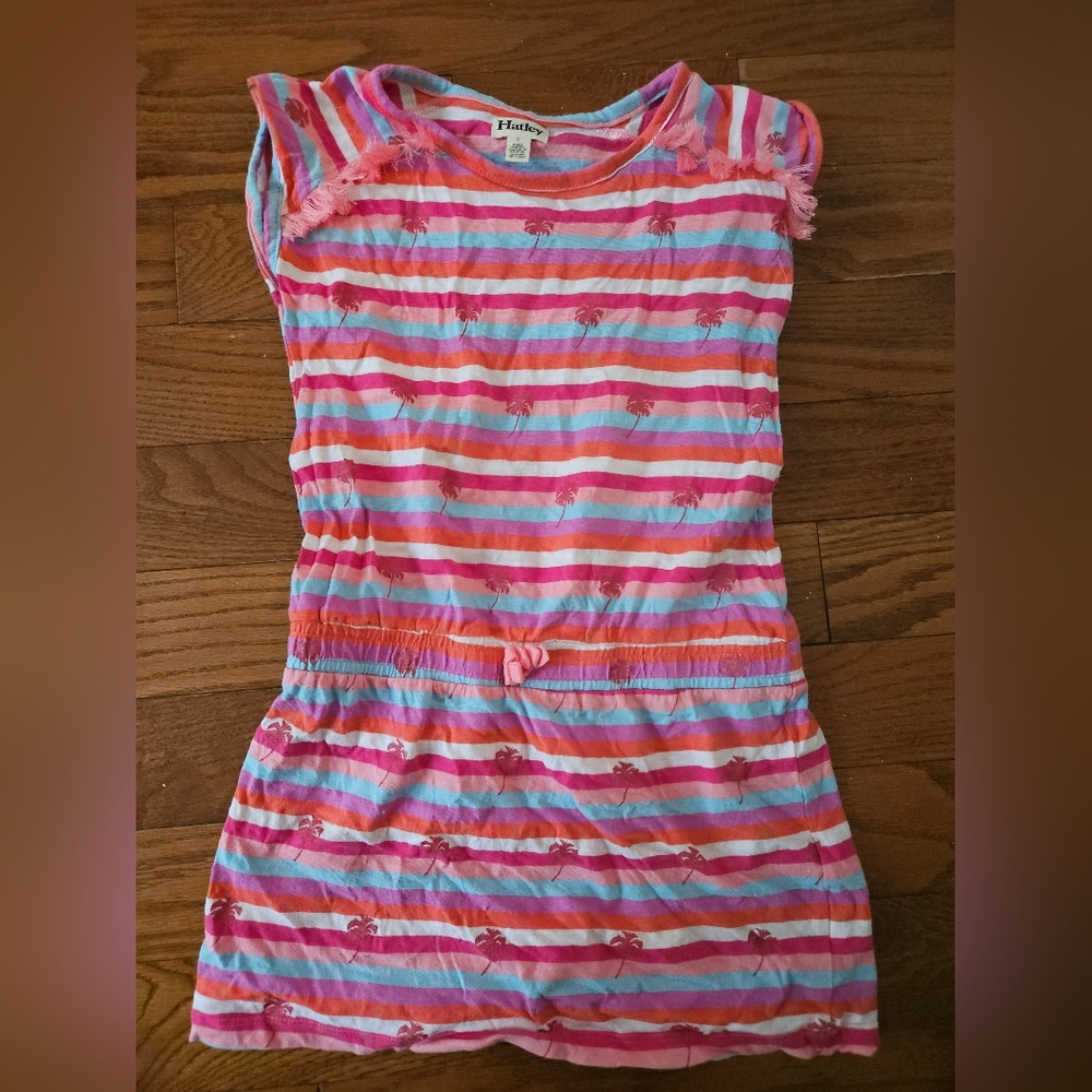 Hatley girls summer dress sz 8 colourful stripe